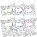 Barker Creek Color Me! In My Garden Peel & Stick Library Pockets, Multi-Designs, 60/Set 3846